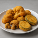 Vegyes rántott zöldségtál (karfiol, cukkini, gomba)